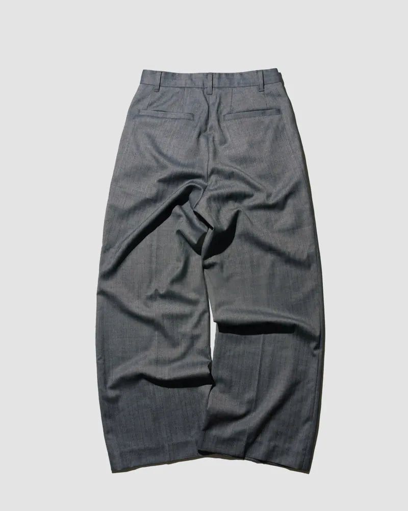 YANGI Wool-mixed Wide-legs Trousers