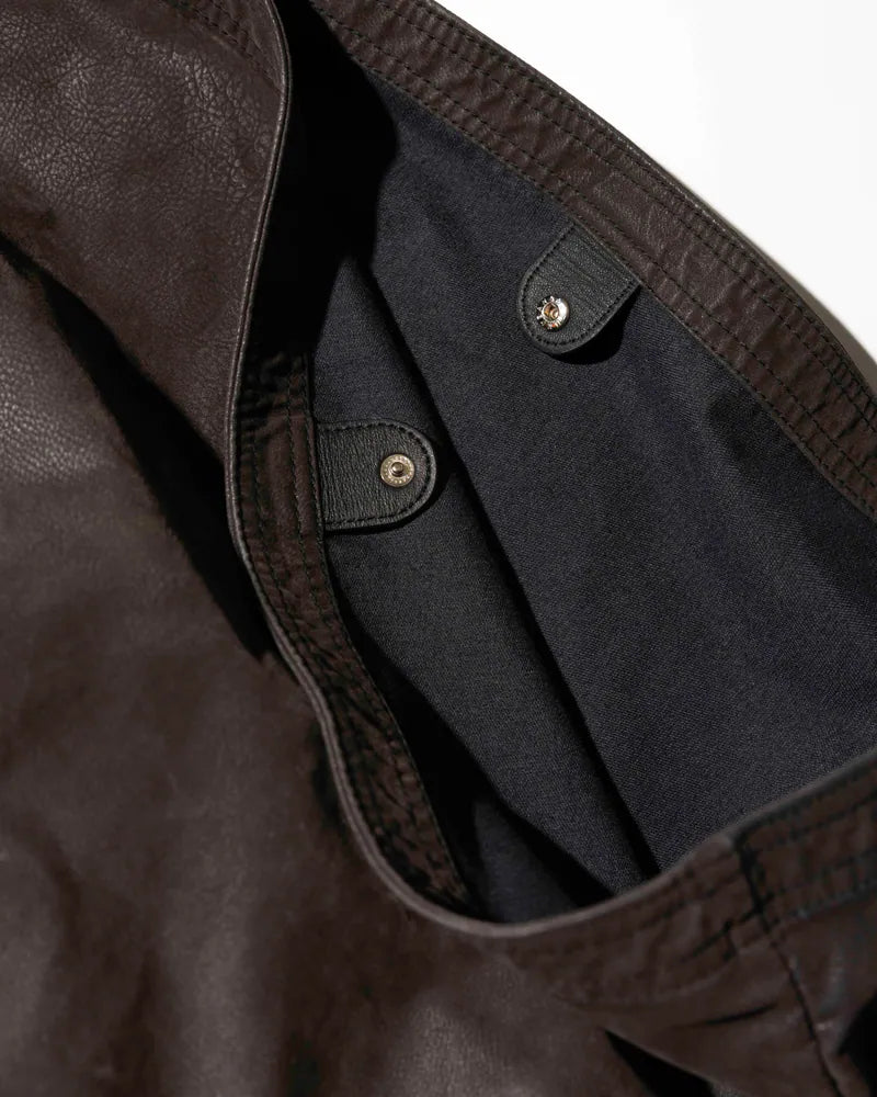 YANGI Vintage Washed Faux Leather Crossbody Bag