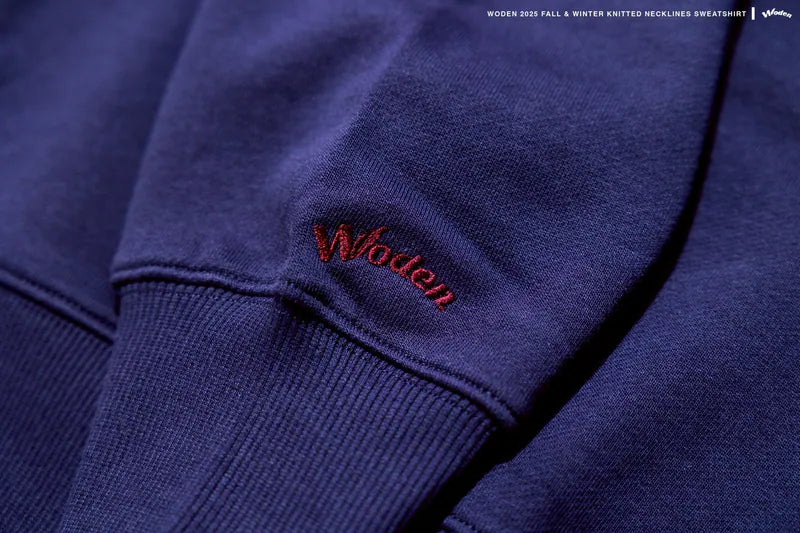 WODEN 2025 Fall & Winter 019 Knitted neckline Sweatshirt