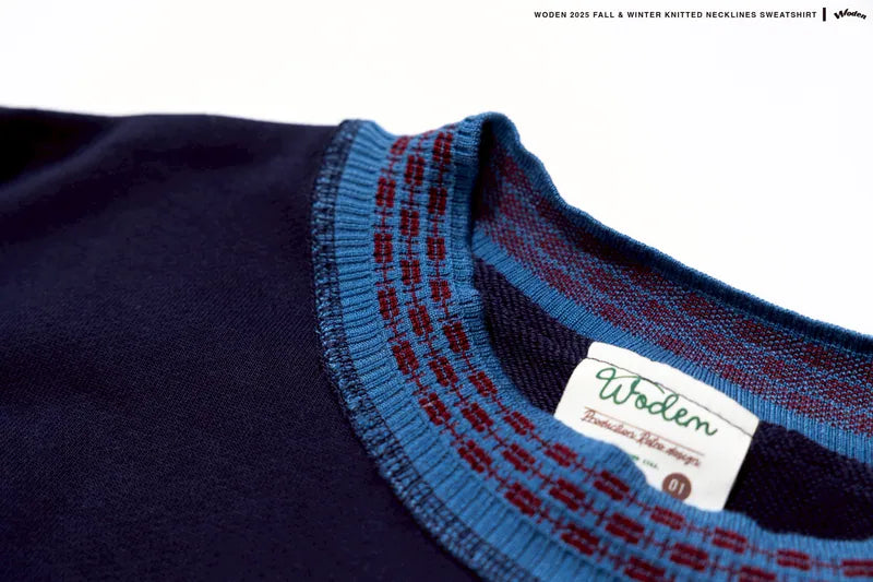 WODEN 2025 Fall & Winter 019 Knitted neckline Sweatshirt