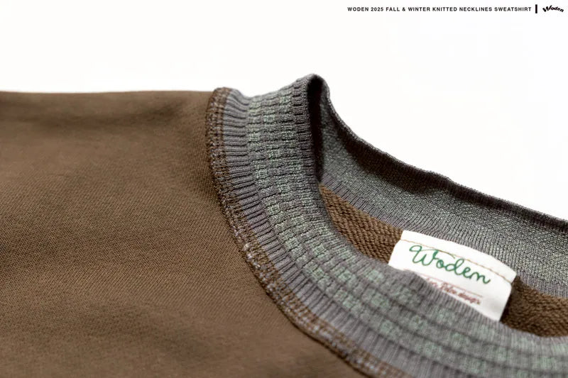 WODEN 2025 Fall & Winter 019 Knitted neckline Sweatshirt