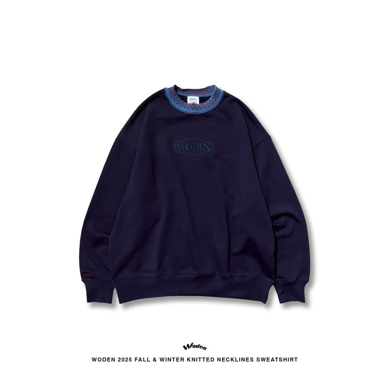 WODEN 2025 Fall & Winter 019 Knitted neckline Sweatshirt