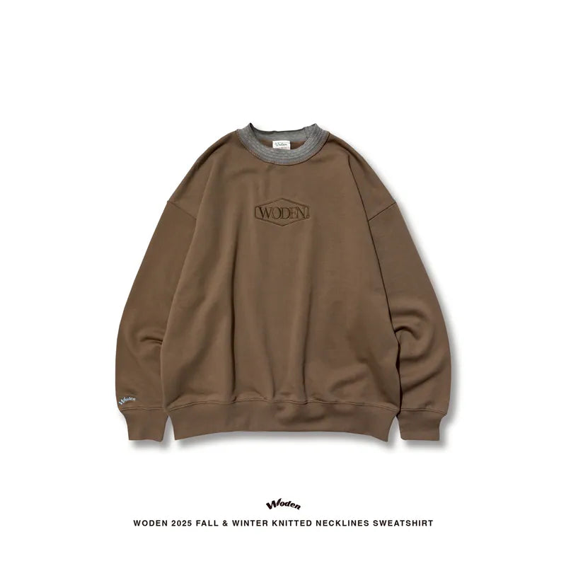 WODEN 2025 Fall & Winter 019 Knitted neckline Sweatshirt