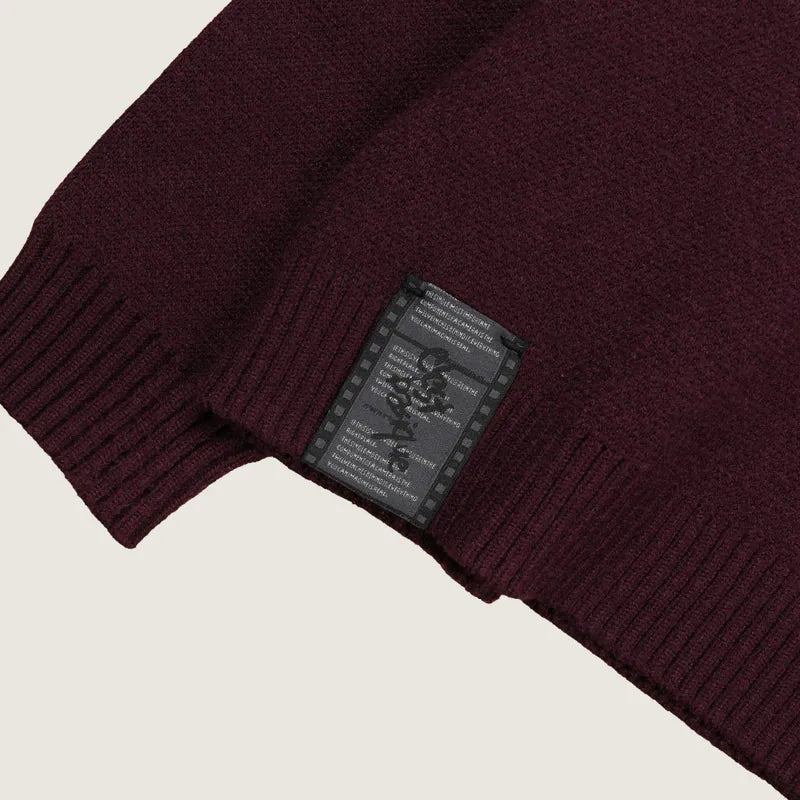 [！！預購追加！！] P.B.P - FLAME CARDIGAN - BURGUNDY