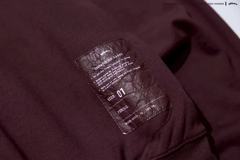 WODEN 2025 Fall & Winter 021 Patch LOGO Hoodie