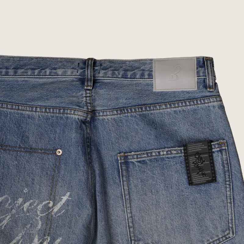 P.B.P - VINTAGE DISTRESSED JEANS-BLUE