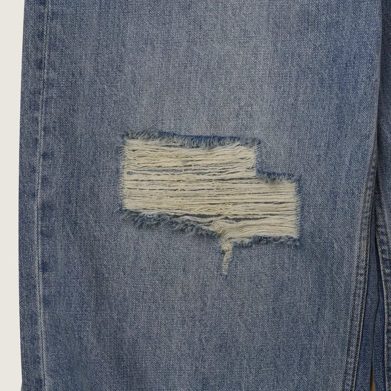 P.B.P - VINTAGE DISTRESSED JEANS-BLUE
