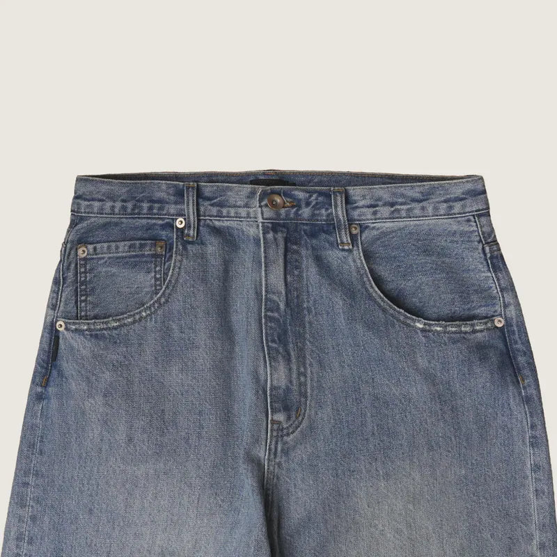 P.B.P - VINTAGE DISTRESSED JEANS-BLUE