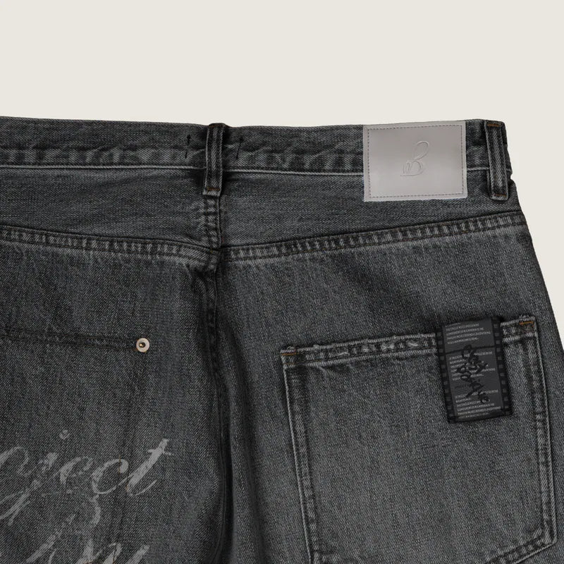 P.B.P - VINTAGE DISTRESSED JEANS - BLACK