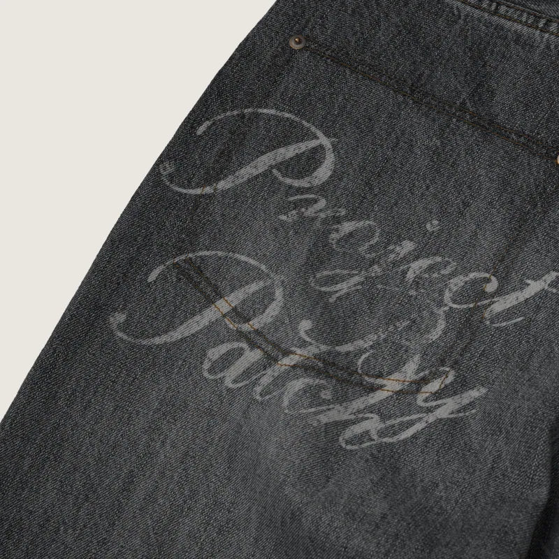 P.B.P - VINTAGE DISTRESSED JEANS - BLACK