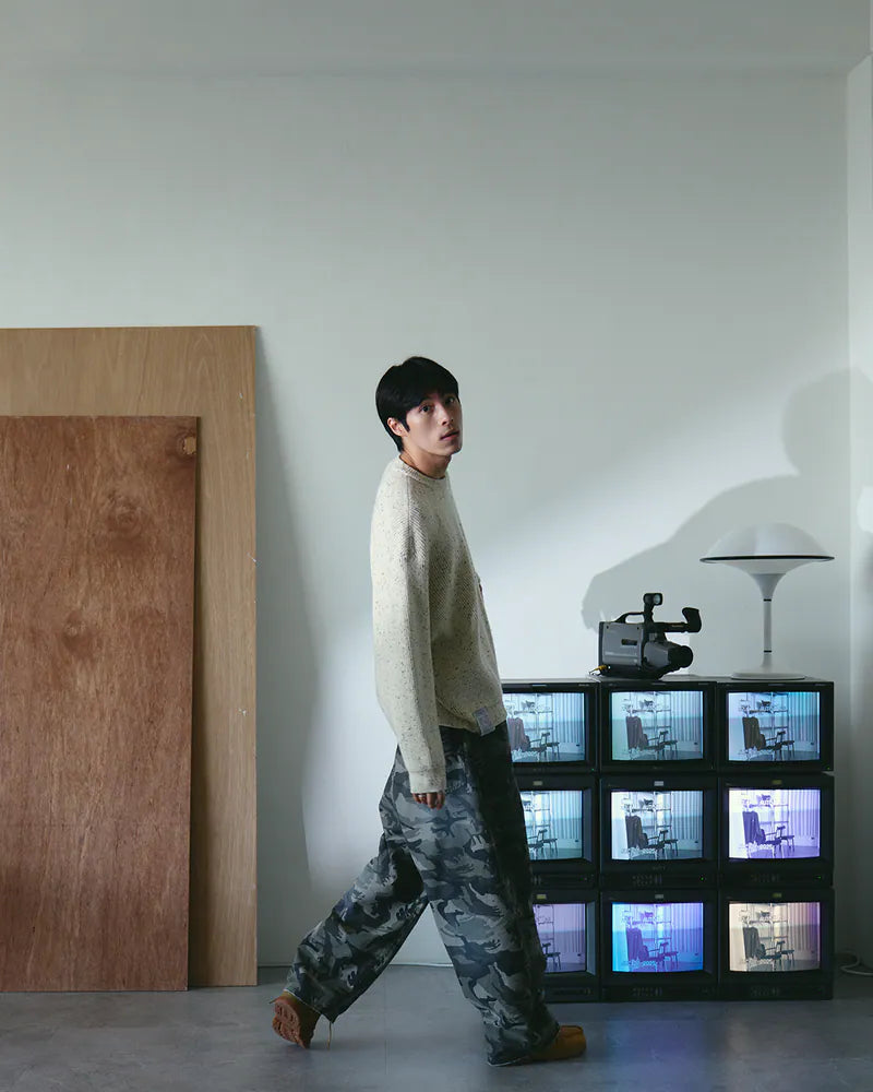 P.B.P - SPECKLED KNIT SWEATER - OFF WHITE