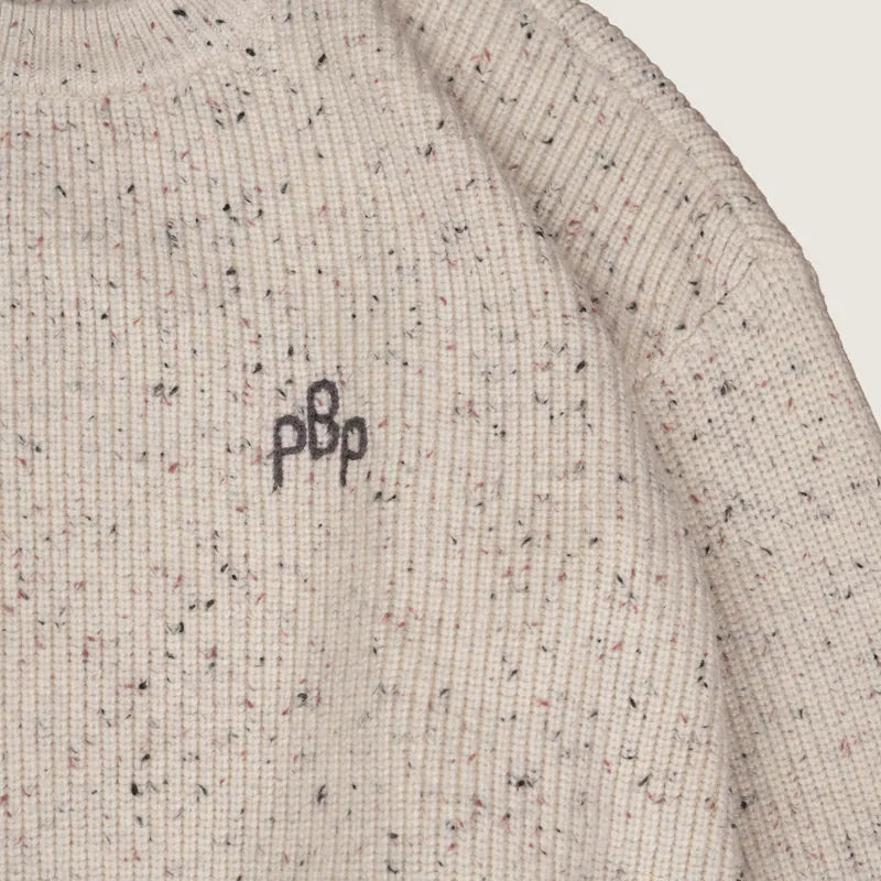 P.B.P - SPECKLED KNIT SWEATER - OFF WHITE