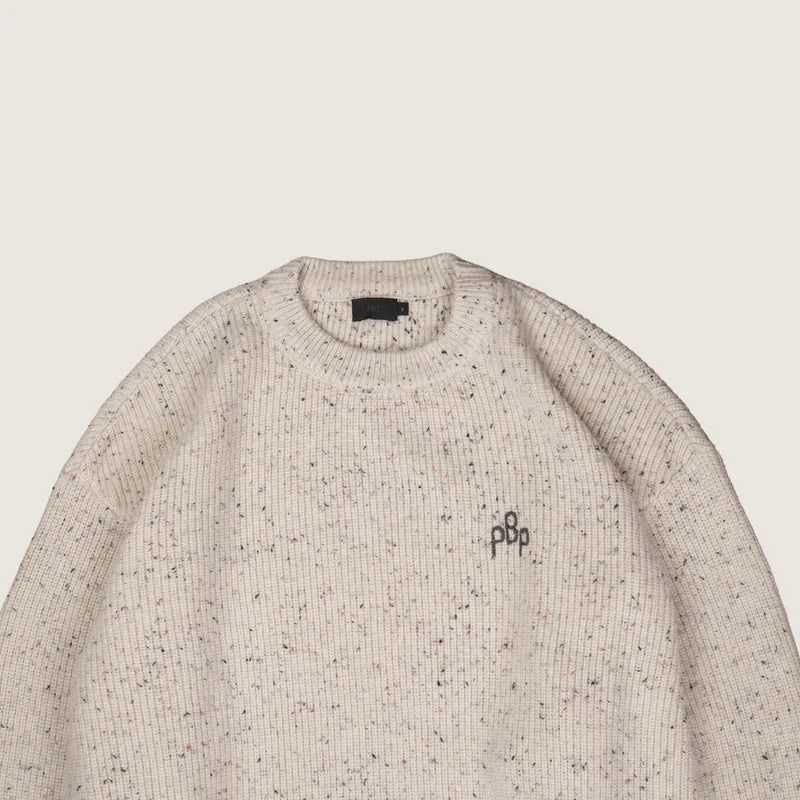 P.B.P - SPECKLED KNIT SWEATER - OFF WHITE
