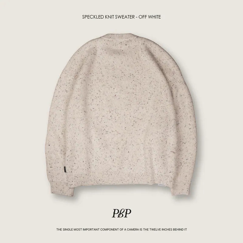 P.B.P - SPECKLED KNIT SWEATER - OFF WHITE