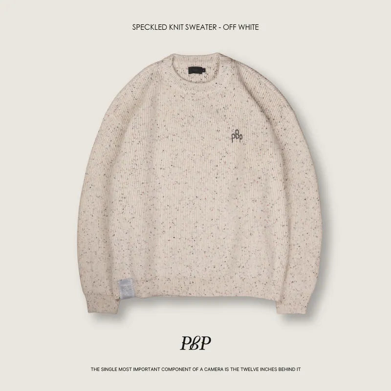 P.B.P - SPECKLED KNIT SWEATER - OFF WHITE