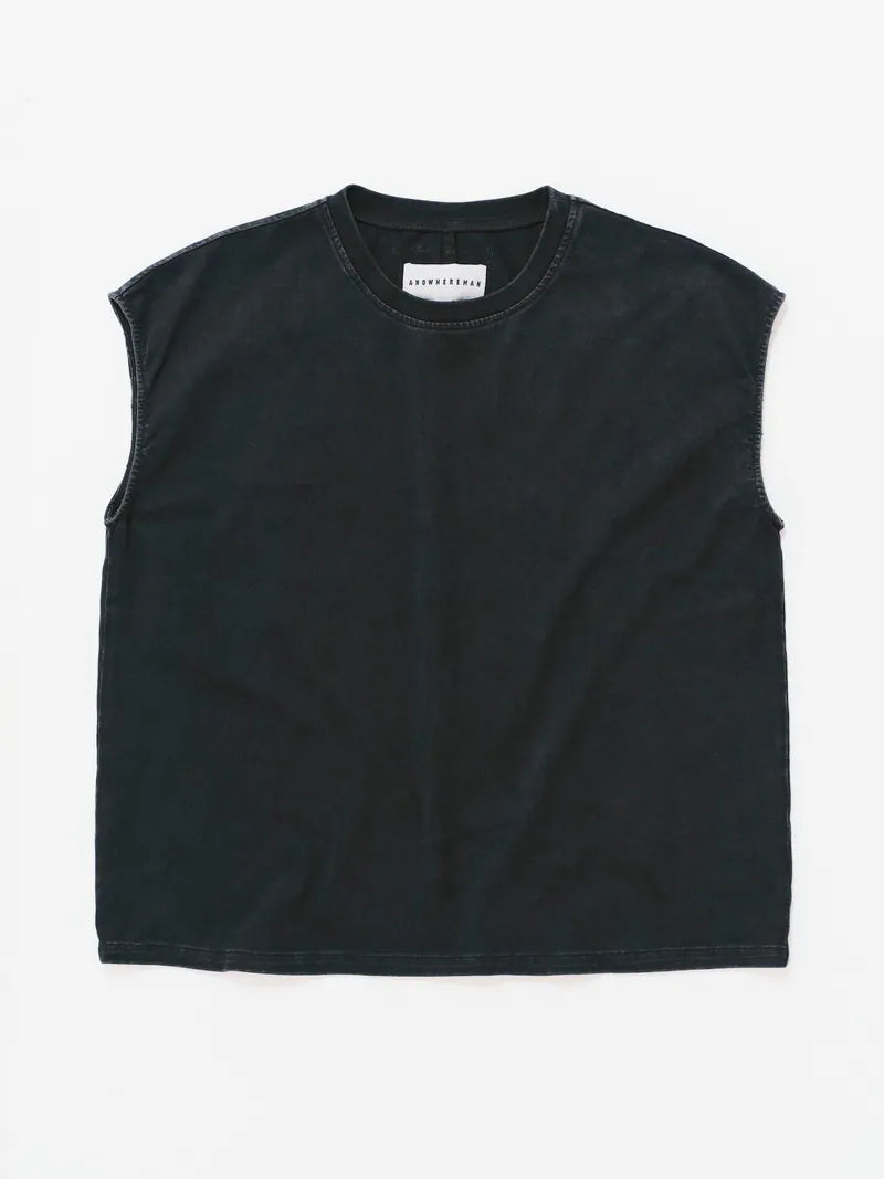 ANOWHEREMAN Muscle Washed Lace Tee