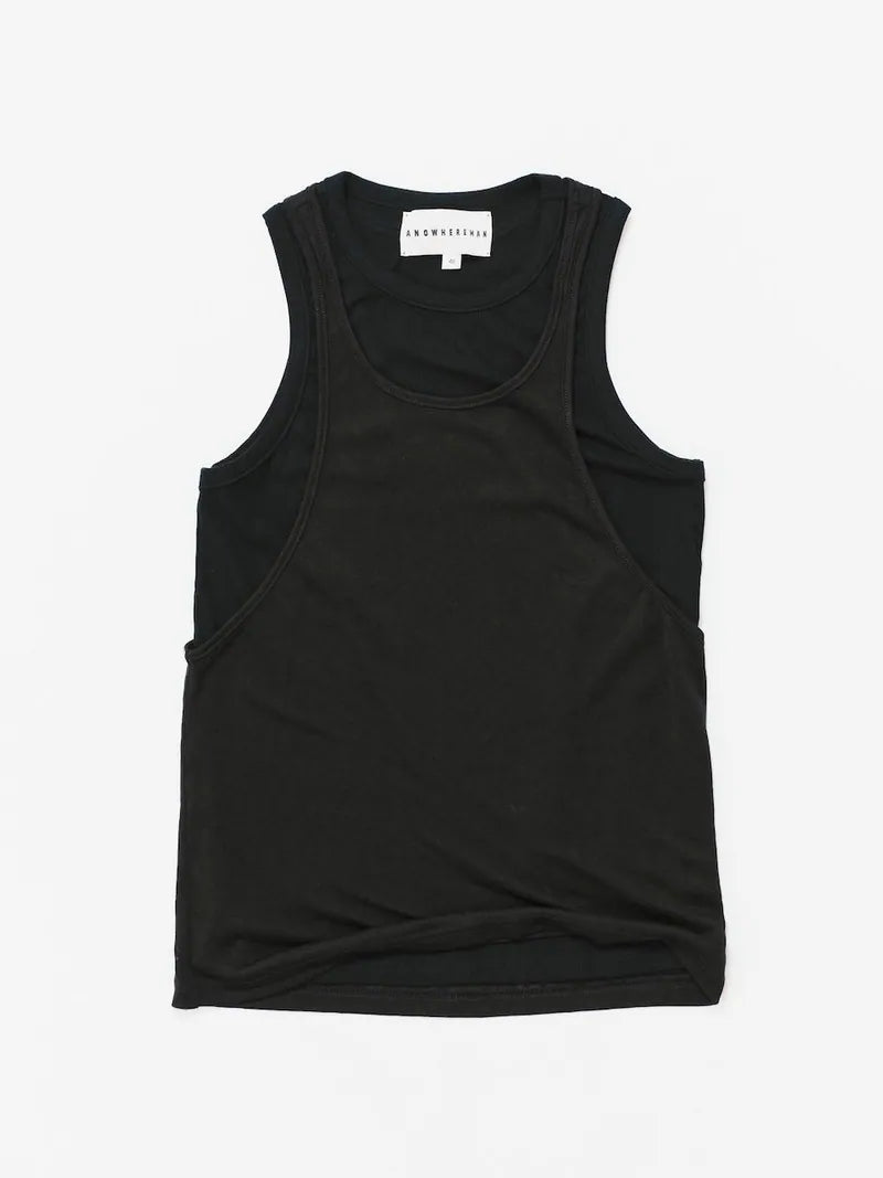 ANOWHEREMAN Double Layers Tank Top