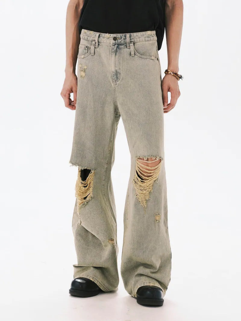 ANOWHEREMAN Baggy Destroy Denim Jeans
