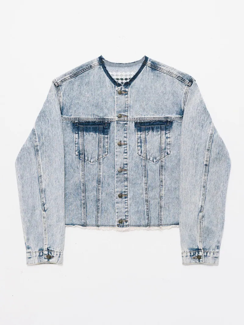 ANOWHEREMAN Washed Denim Jacket
