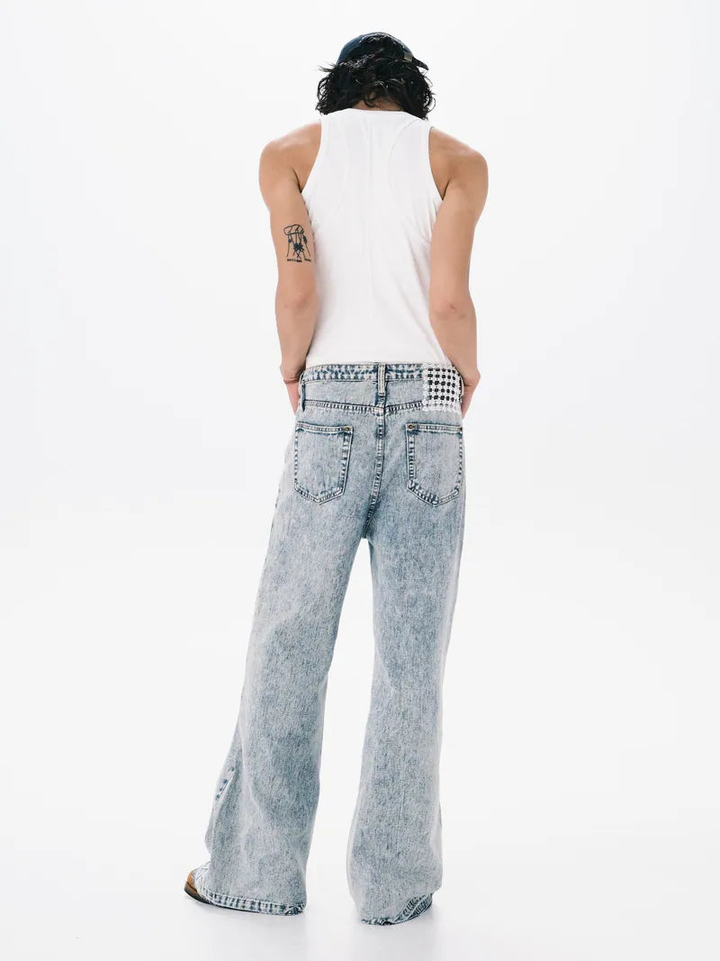 ANOWHEREMAN Washed Denim Jeans