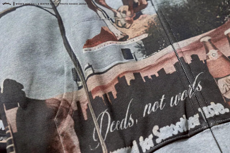 WODEN 2025 Fall & Winter 022 Street Photo Hoodie Jacket