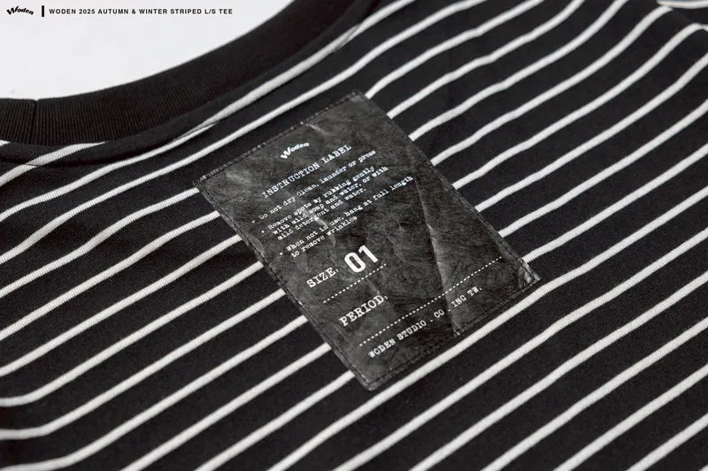 WODEN 2025 Autumn & Winter 001 Striped L/S Tee