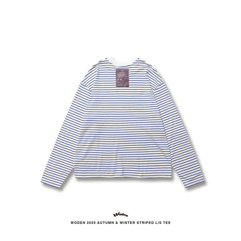 WODEN 2025 Autumn & Winter 001 Striped L/S Tee