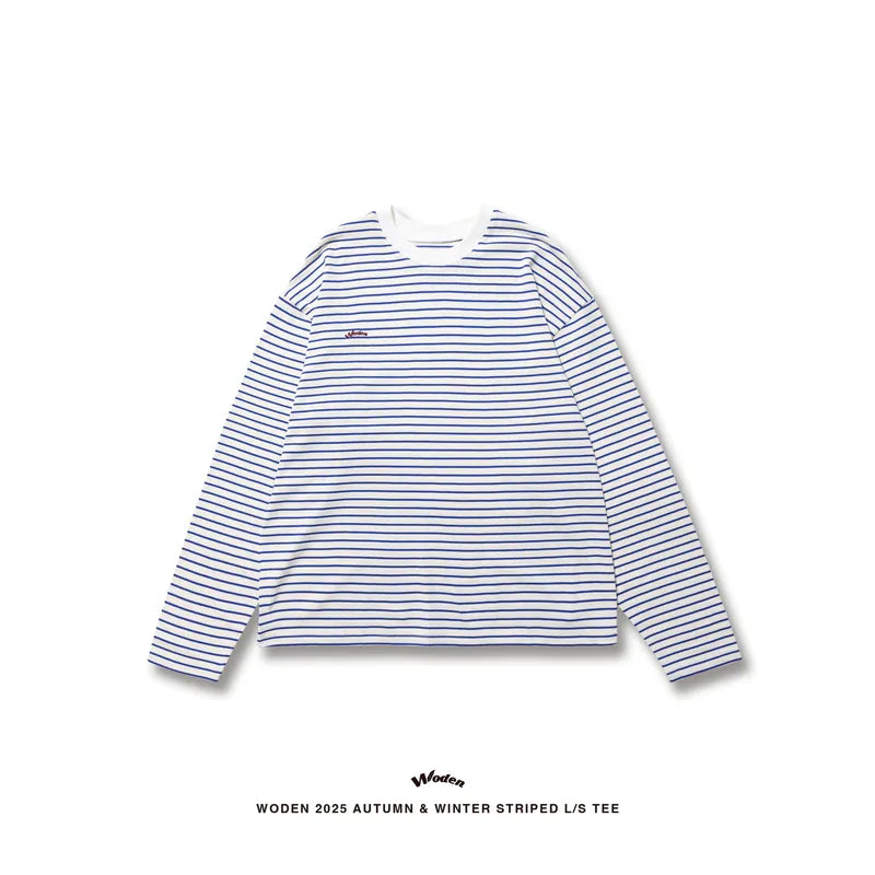 WODEN 2025 Autumn & Winter 001 Striped L/S Tee