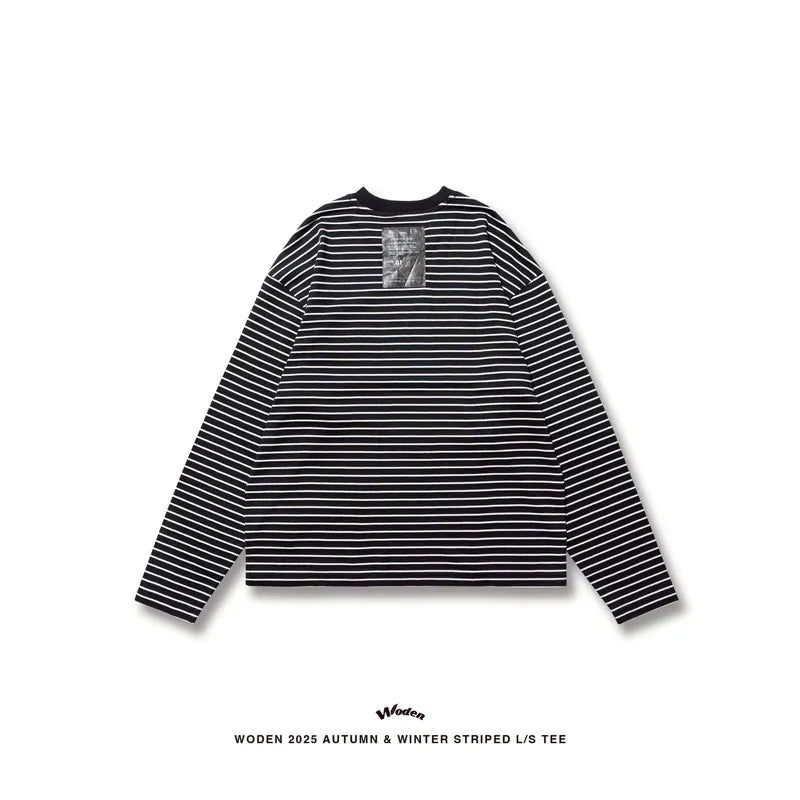 WODEN 2025 Autumn & Winter 001 Striped L/S Tee