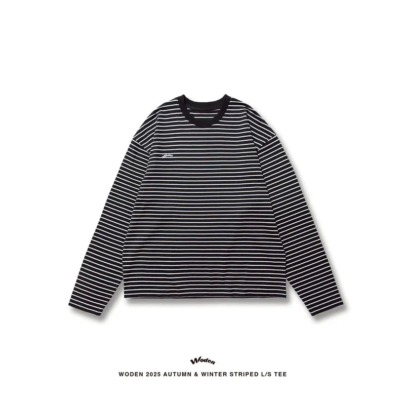 WODEN 2025 Autumn & Winter 001 Striped L/S Tee