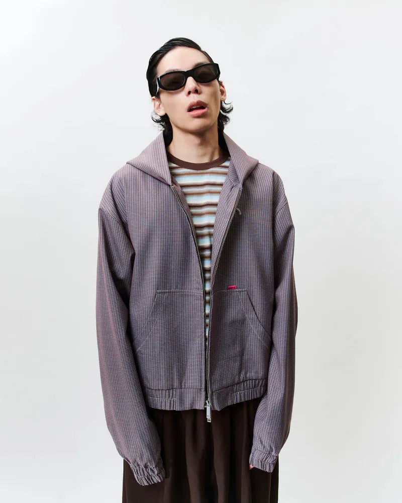 WTNC Houndstooth Check Zip Hoodie