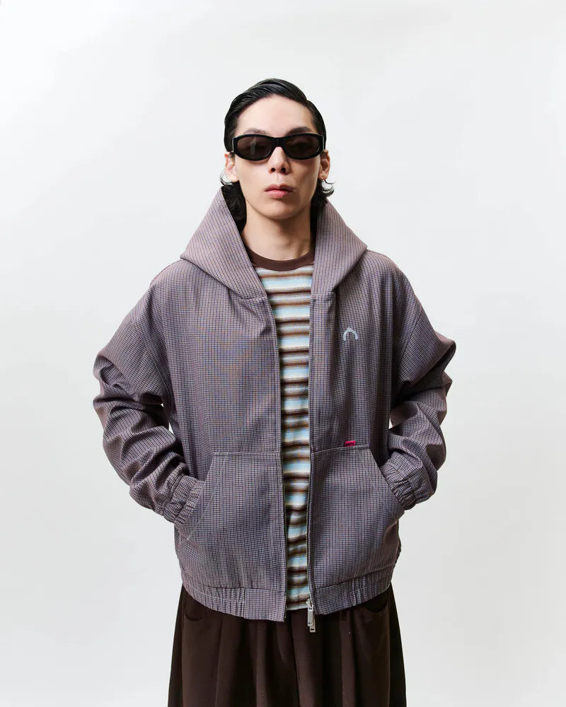WTNC Houndstooth Check Zip Hoodie