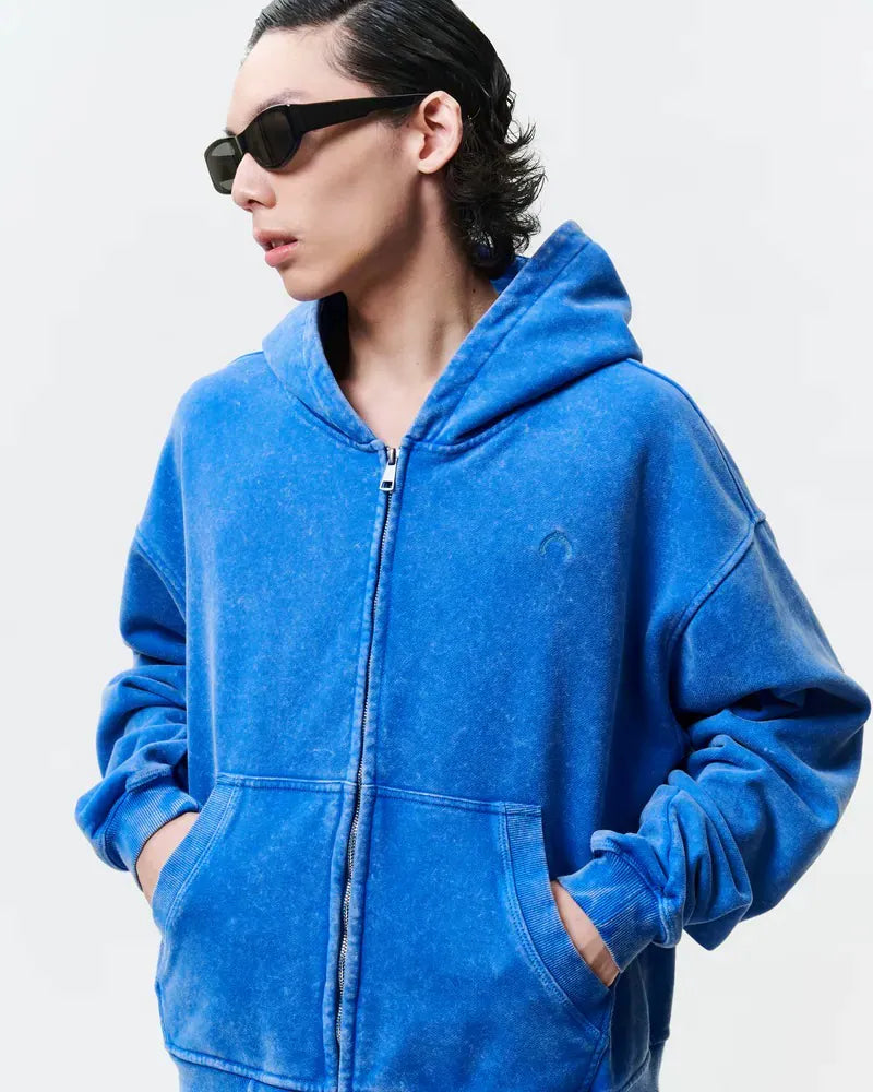 WTNC Washed Zip Hoodie Jacket