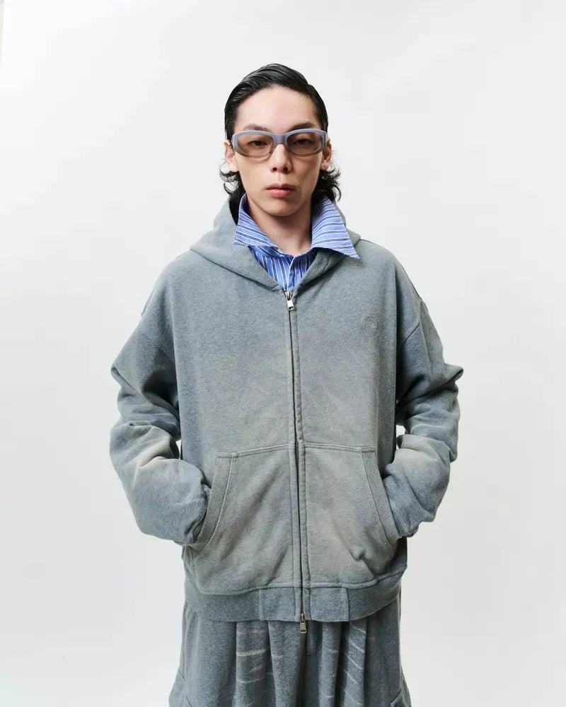 WTNC Washed Zip Hoodie Jacket