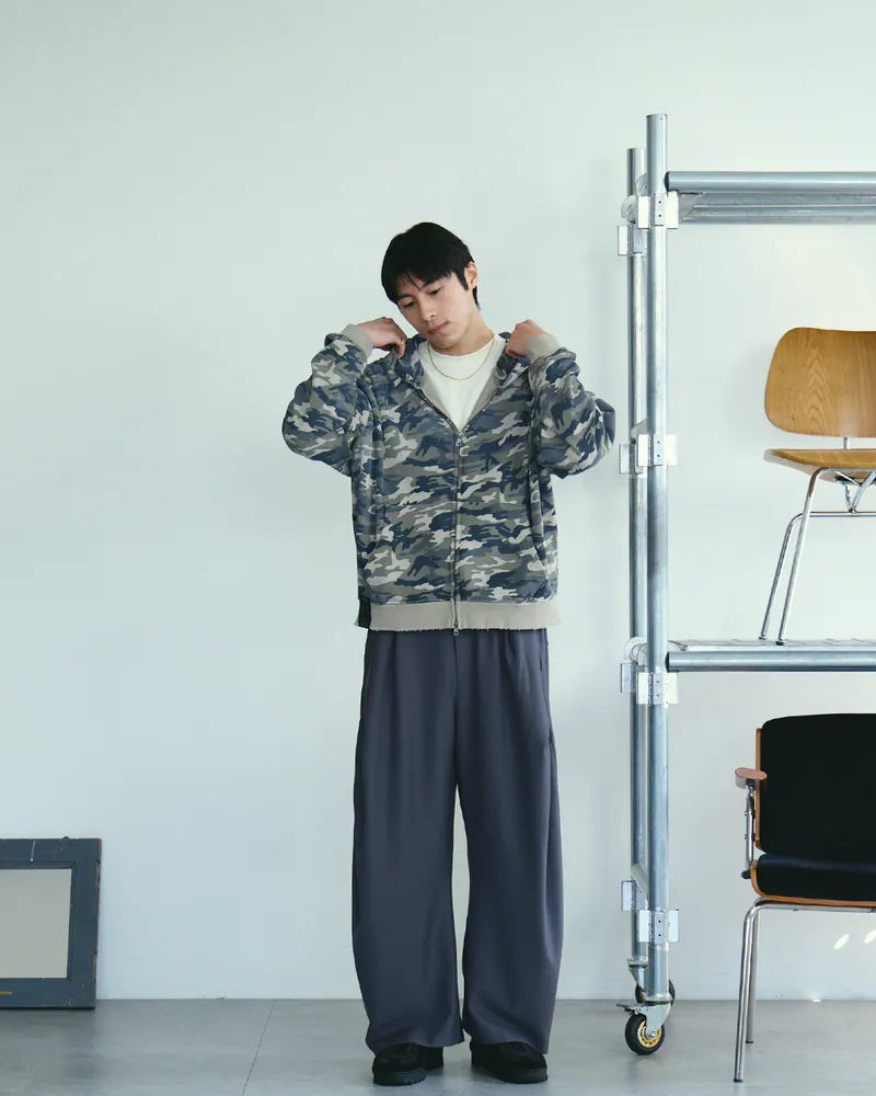 P.B.P - CURVED CUT TROUSERS - GRAY