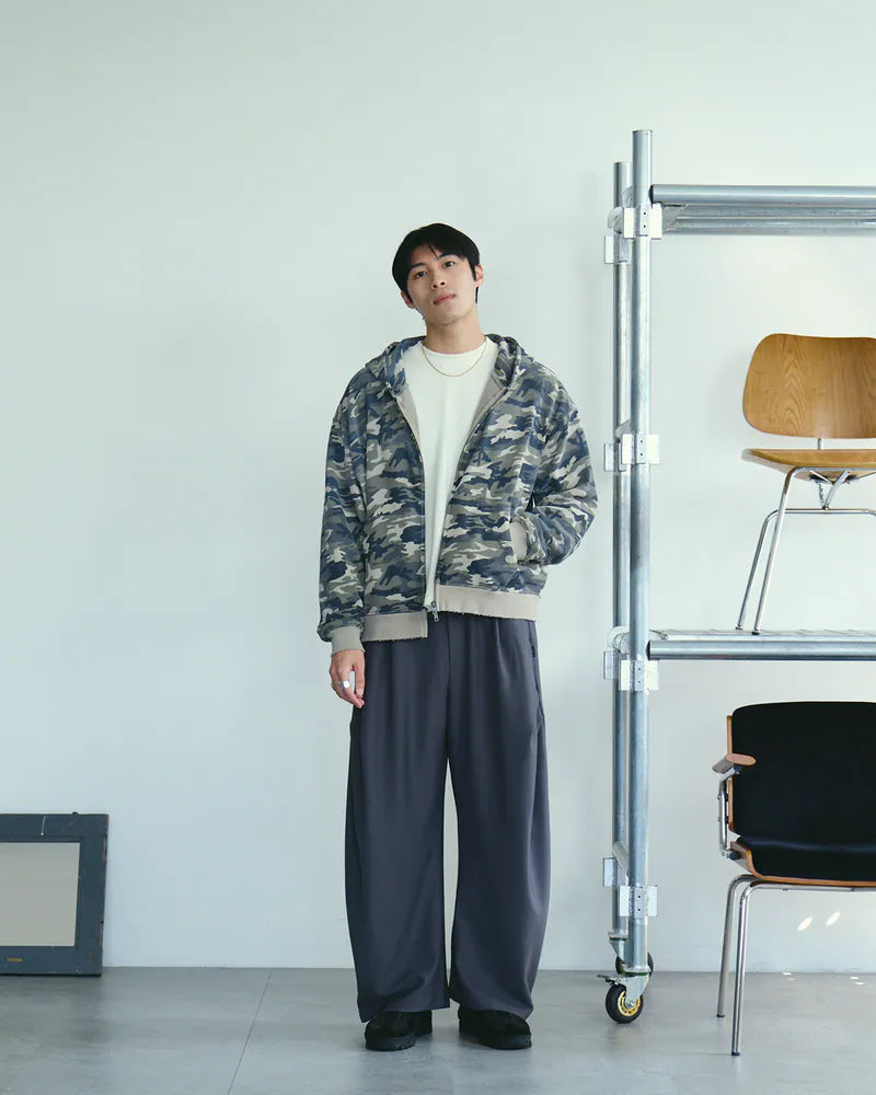 P.B.P - CURVED CUT TROUSERS - GRAY