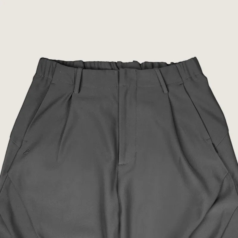 P.B.P - CURVED CUT TROUSERS - GRAY