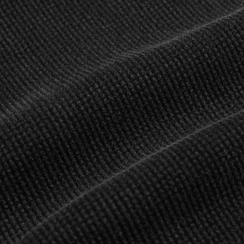 P.B.P - EMBROIDERY WAFFLE TEE - BLACK