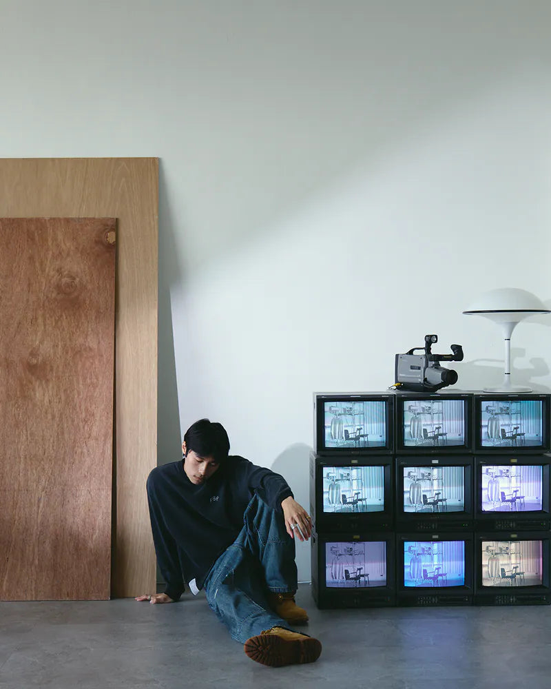 P.B.P - DENIM DOUBLE KNEE PANTS - BLUE