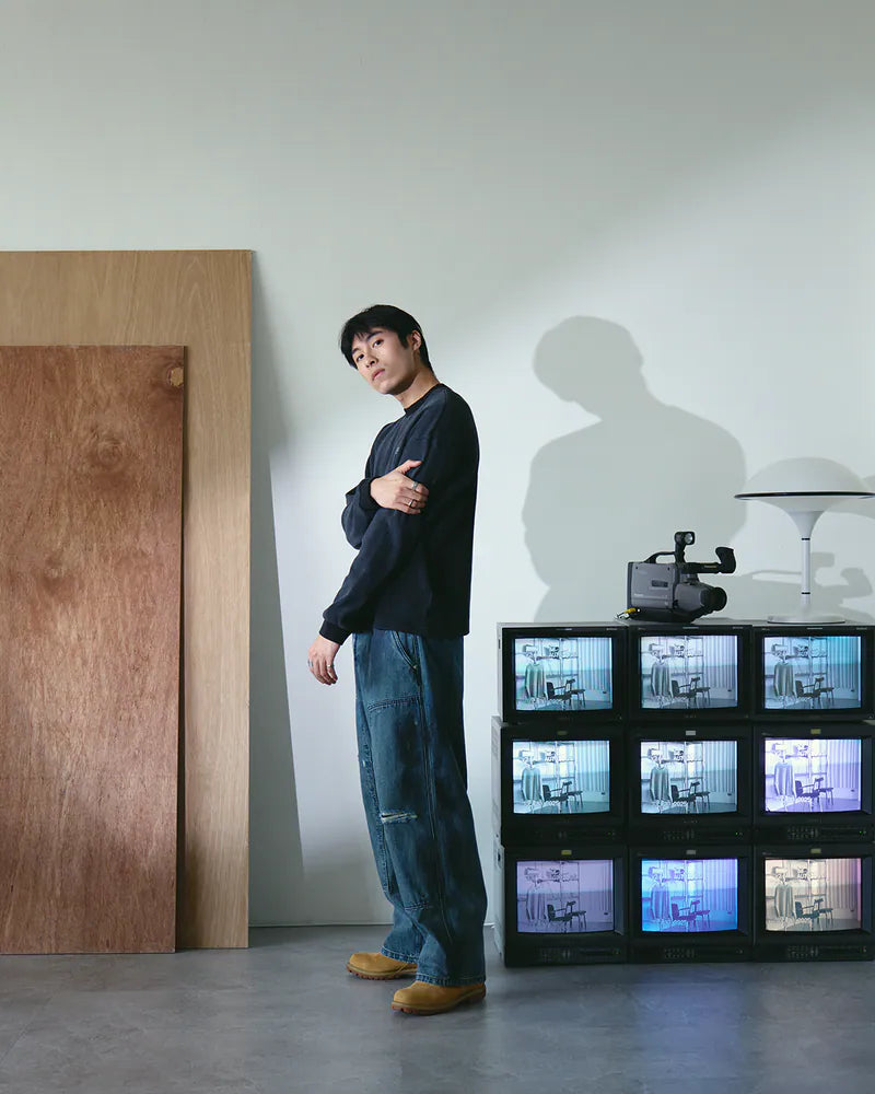 P.B.P - DENIM DOUBLE KNEE PANTS - BLUE