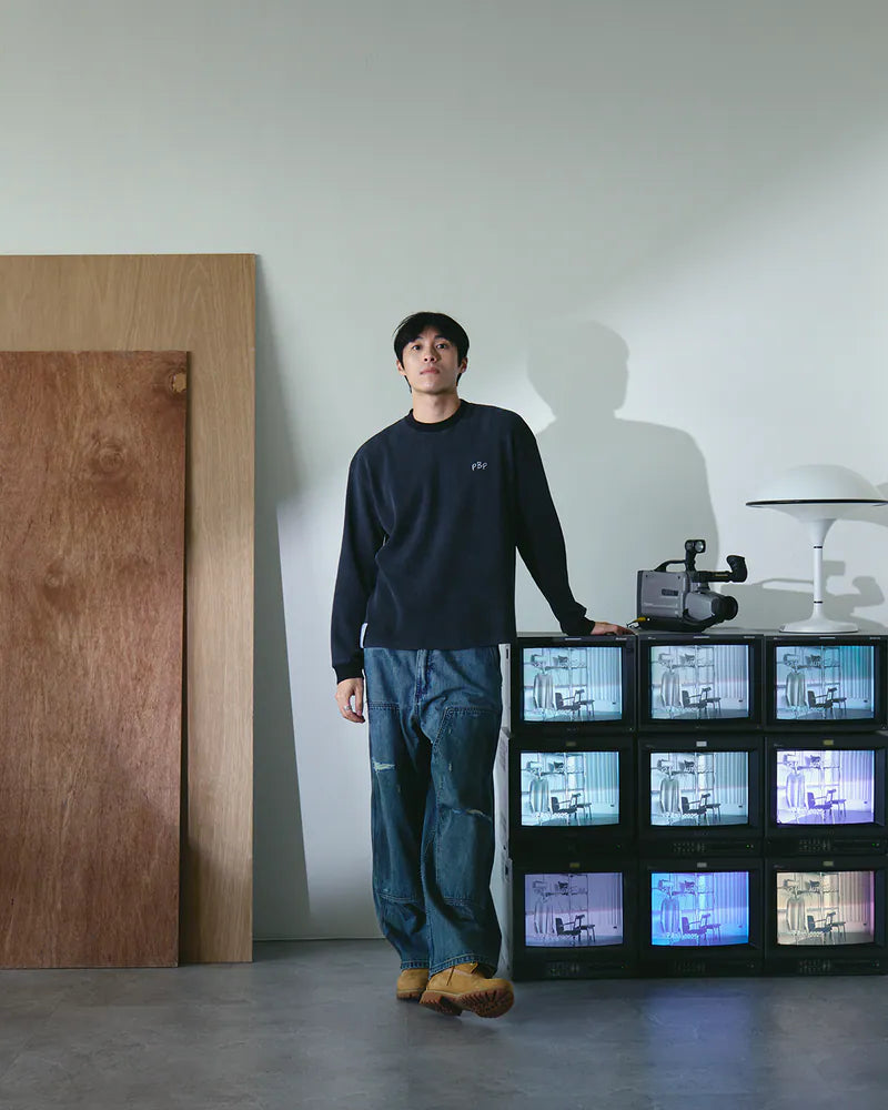 P.B.P - DENIM DOUBLE KNEE PANTS - BLUE