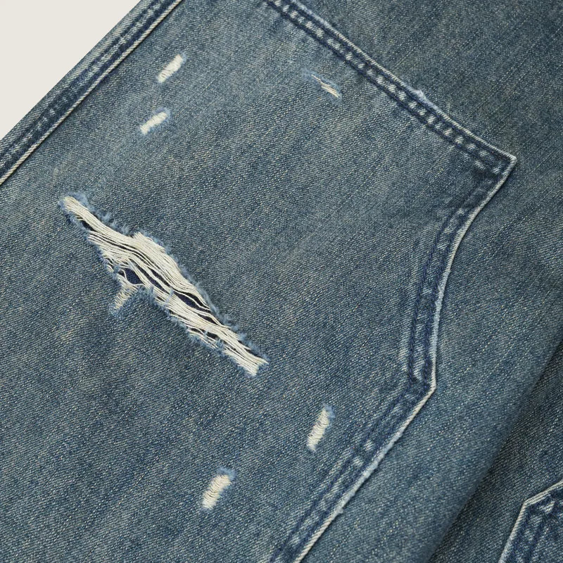 P.B.P - DENIM DOUBLE KNEE PANTS - BLUE