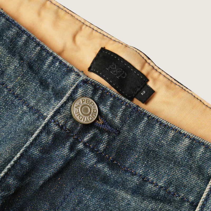 P.B.P - DENIM DOUBLE KNEE PANTS - BLUE