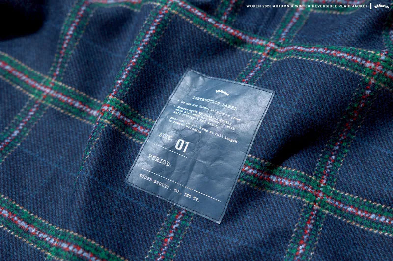 WODEN 2025 Autumn & Winter 012 Reversible Plaid Hoodie Jacket