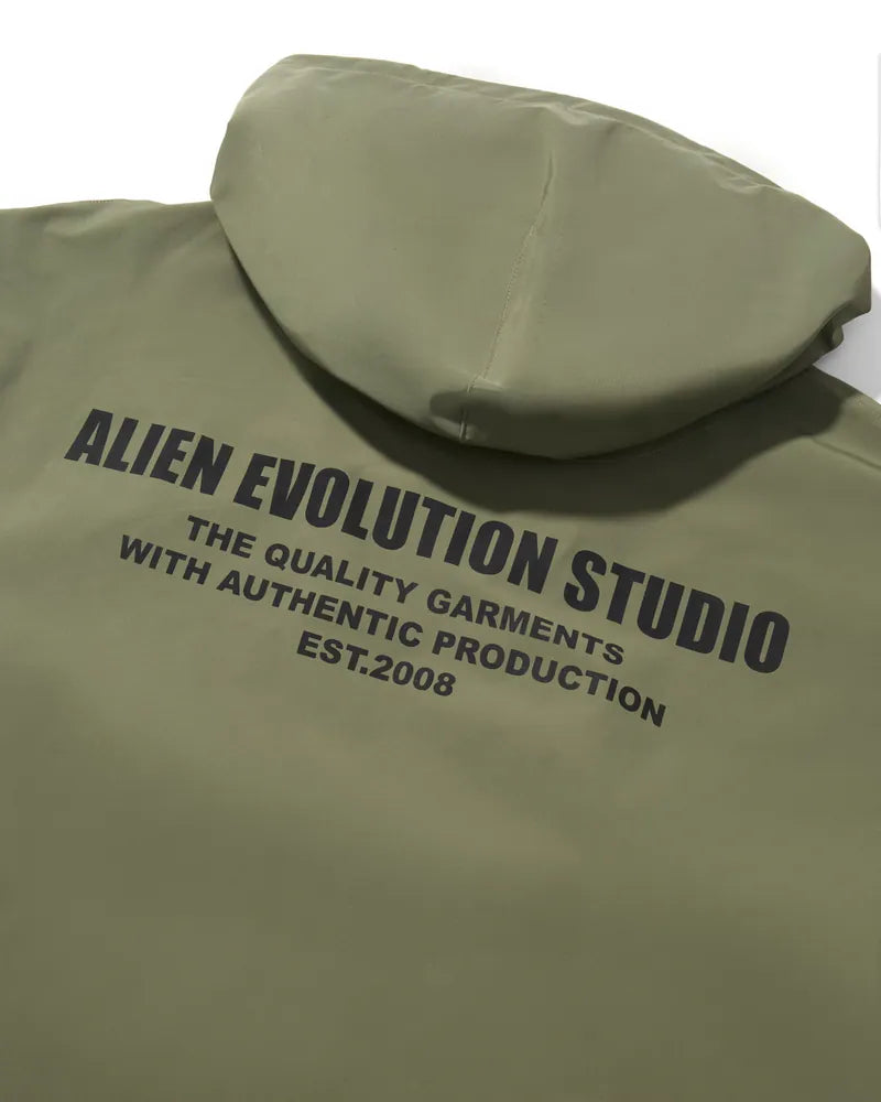 AES Classic Logo Water-Repellent Nylon Half Zip Hoodie