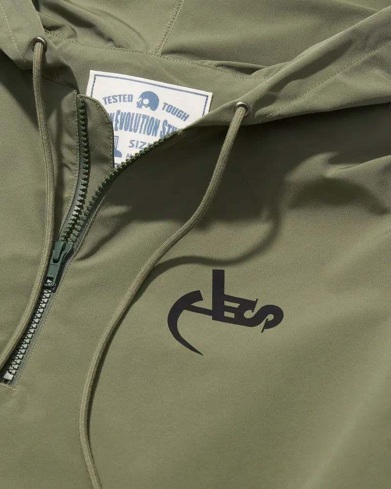 AES Classic Logo Water-Repellent Nylon Half Zip Hoodie