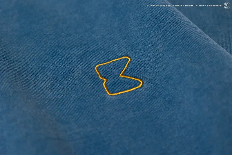 COWAVE 2025 Fall & Winter Wash Slogan Sweatshirt