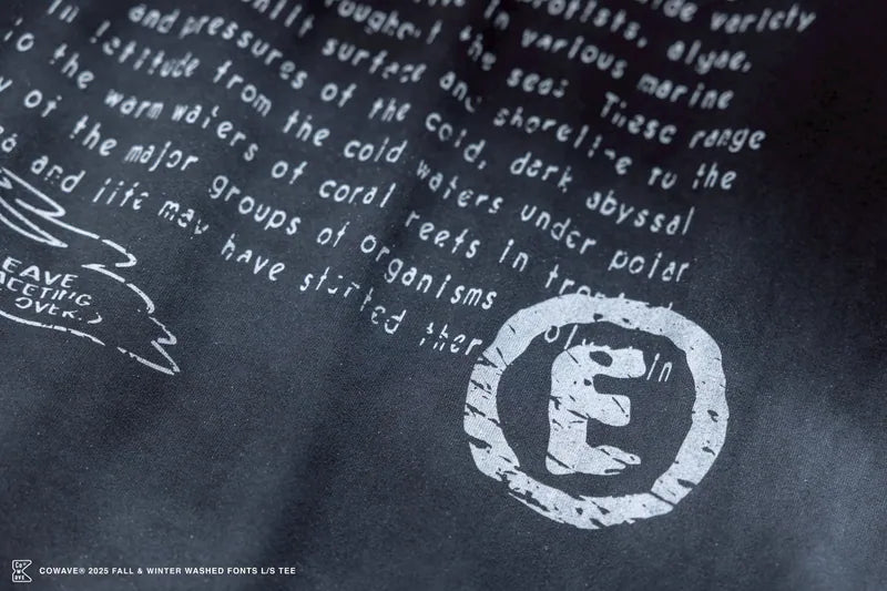 COWAVE 2025 Fall & Winter Wash Fonts L/S Tee