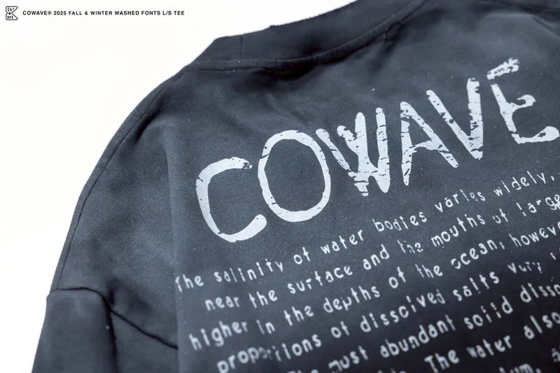 COWAVE 2025 Fall & Winter Wash Fonts L/S Tee
