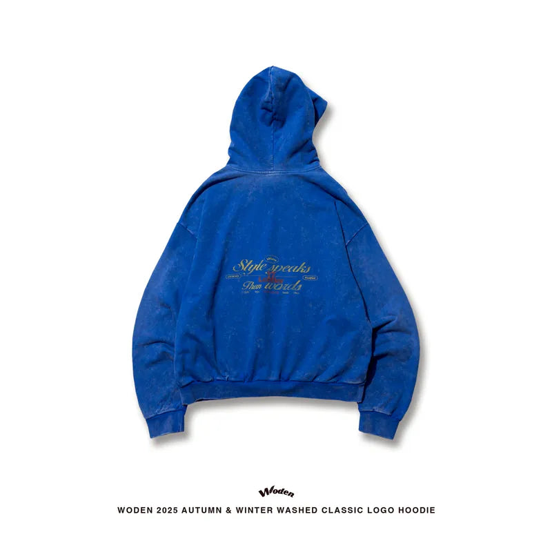 WD 25AW 014 Washed Classic LOGO Hoodie